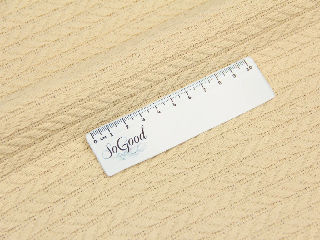 Тканина Піке Косичка Карамель F37, щільність 310 г/м2, ширина 240 см